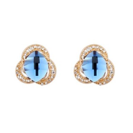Tri-petal Floral Stud Earrings
